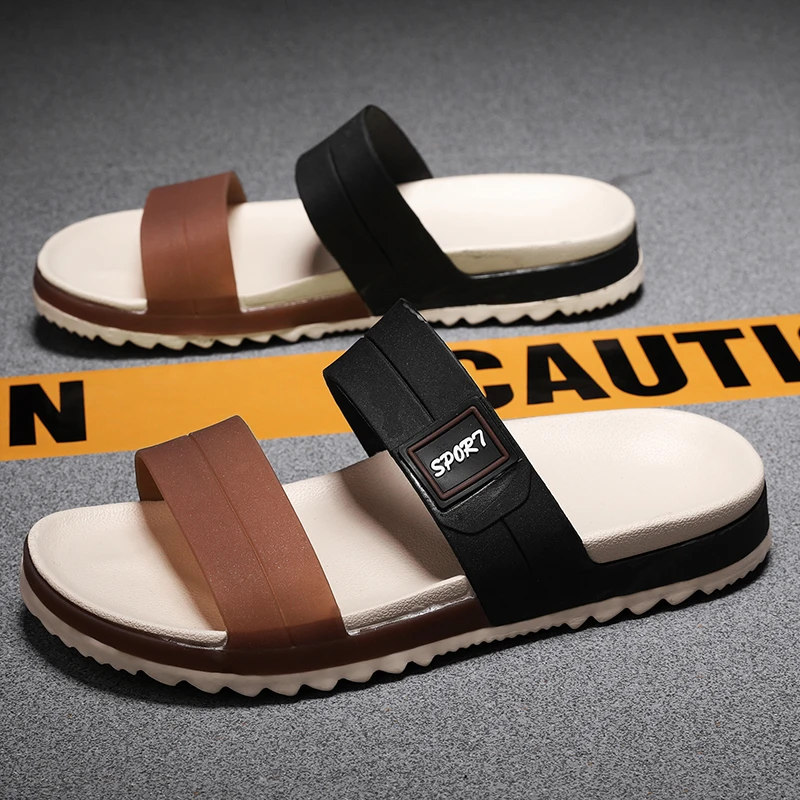 New Fashion Jelly Slippers for Men Women Comfort Flat Men\'s Summer Slippers Outdoor Non-slip Beach Slippers Casual Men Slides