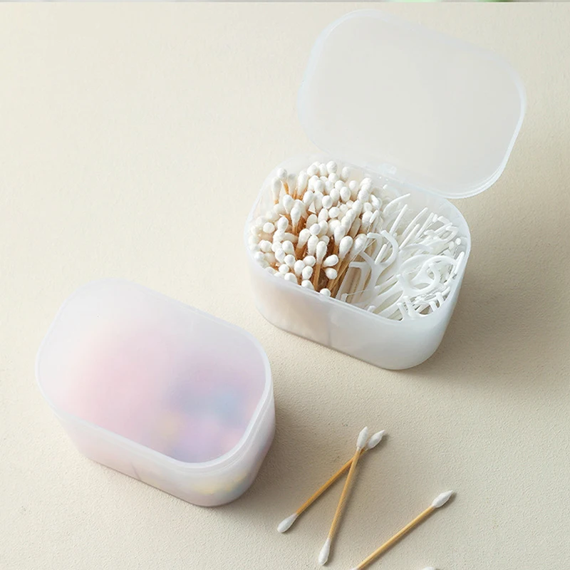 Cotton Pads Swab Nail Wipes Makeup Brushes Organizer Storage Box Holder Container Case Independent Double-Compartment