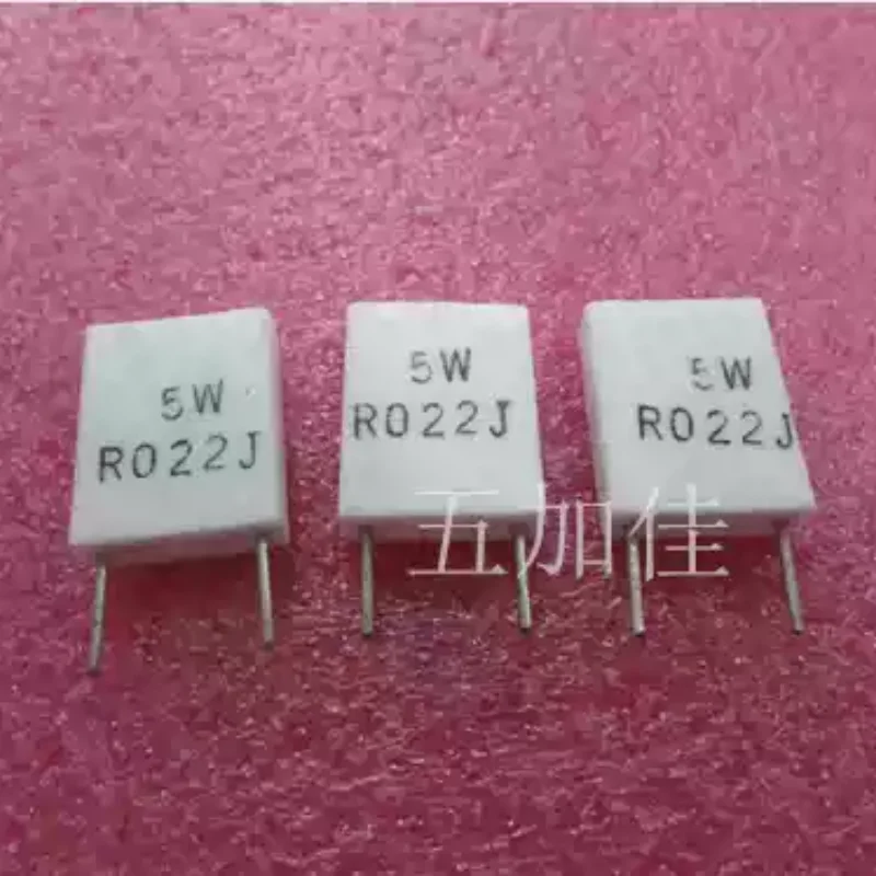 10-100pcs Korean MPR 5W R022J 22mR 0.022R non inductive cement resistor