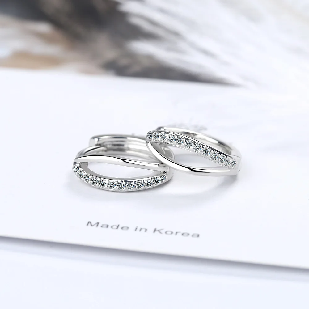 Fashion Luxury Designer Jewelry Free Shipping Jewellery New in Stamp 925 Sterling Silver Round Zircon Stud Earrings For Women