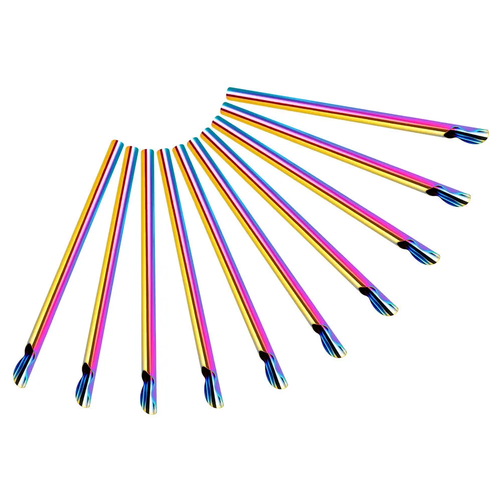 

10Pcs Creative Spoon Straws Stainless Steel Reusable Stirring Smoothie Straws Coffee Milk Tea Ice Cream Smoothie Straw