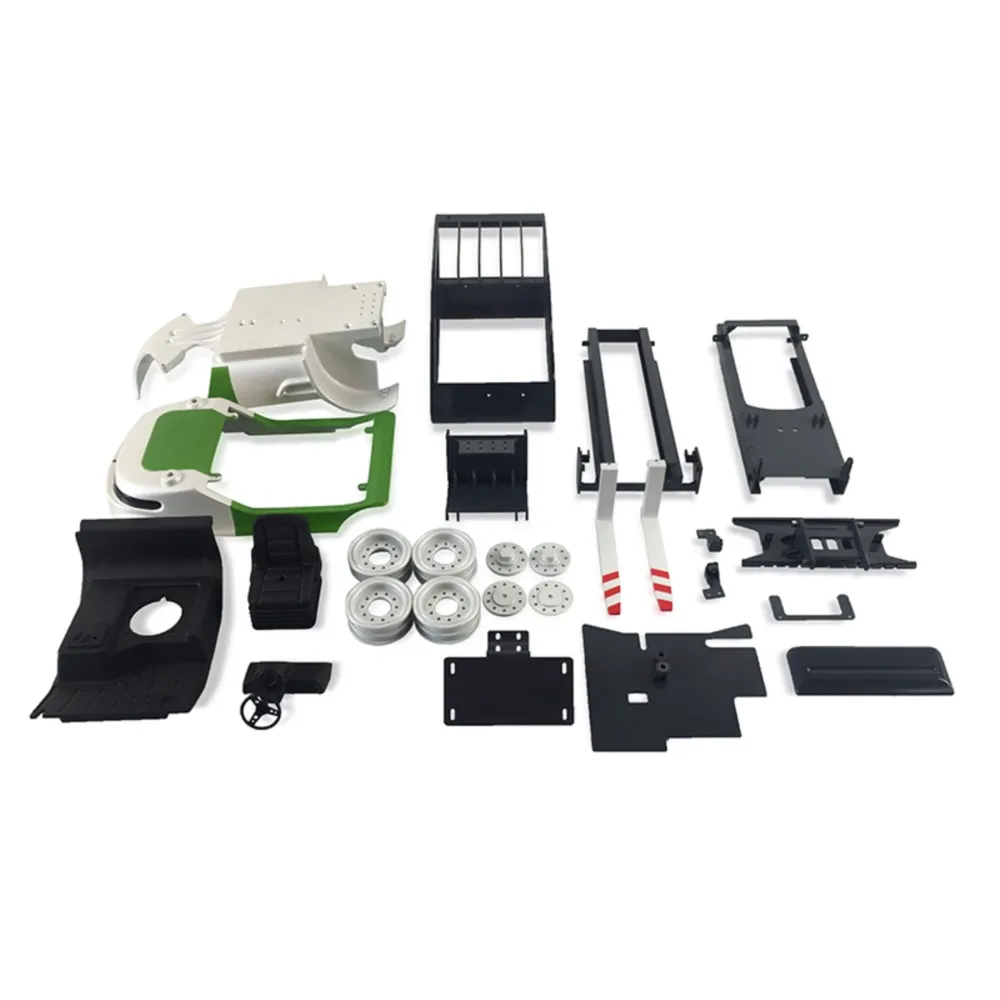 In Stock Lesu Model 1/14 Rc Forklift Hydraulic Transfer Car Rc Truck Motor Light Sound TOUCAN Painted Customized Color For Adult