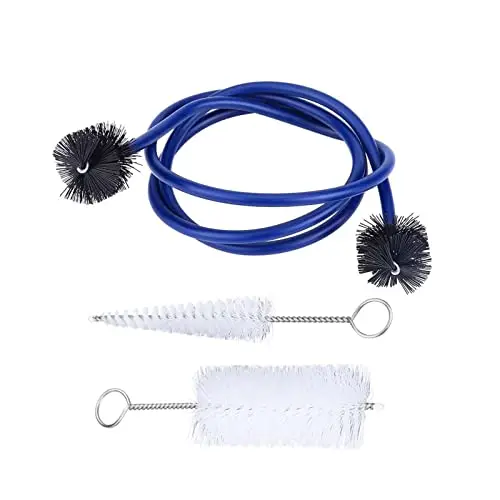 Brass Instrument Cleaning Kit, Trumpet Horn Care Brush Set, Flexible Snake Brush & Mouthpiece Cleaner for Trumpet, Trombone,Tuba