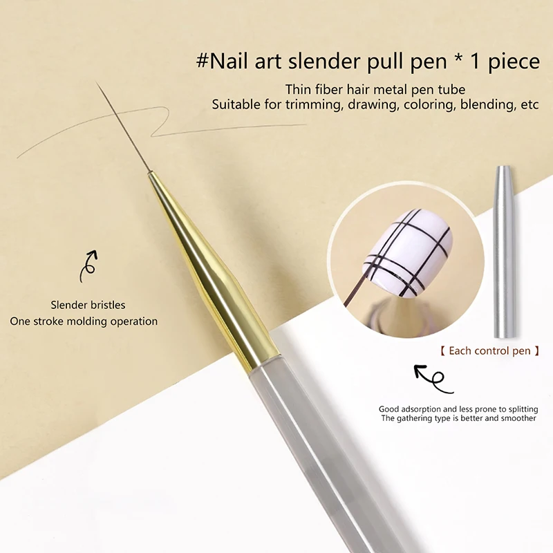 Pennelli per nail art Pennello per unghie in gel Pennello per pittura per smalto estremamente fine Disegno per nail art Design