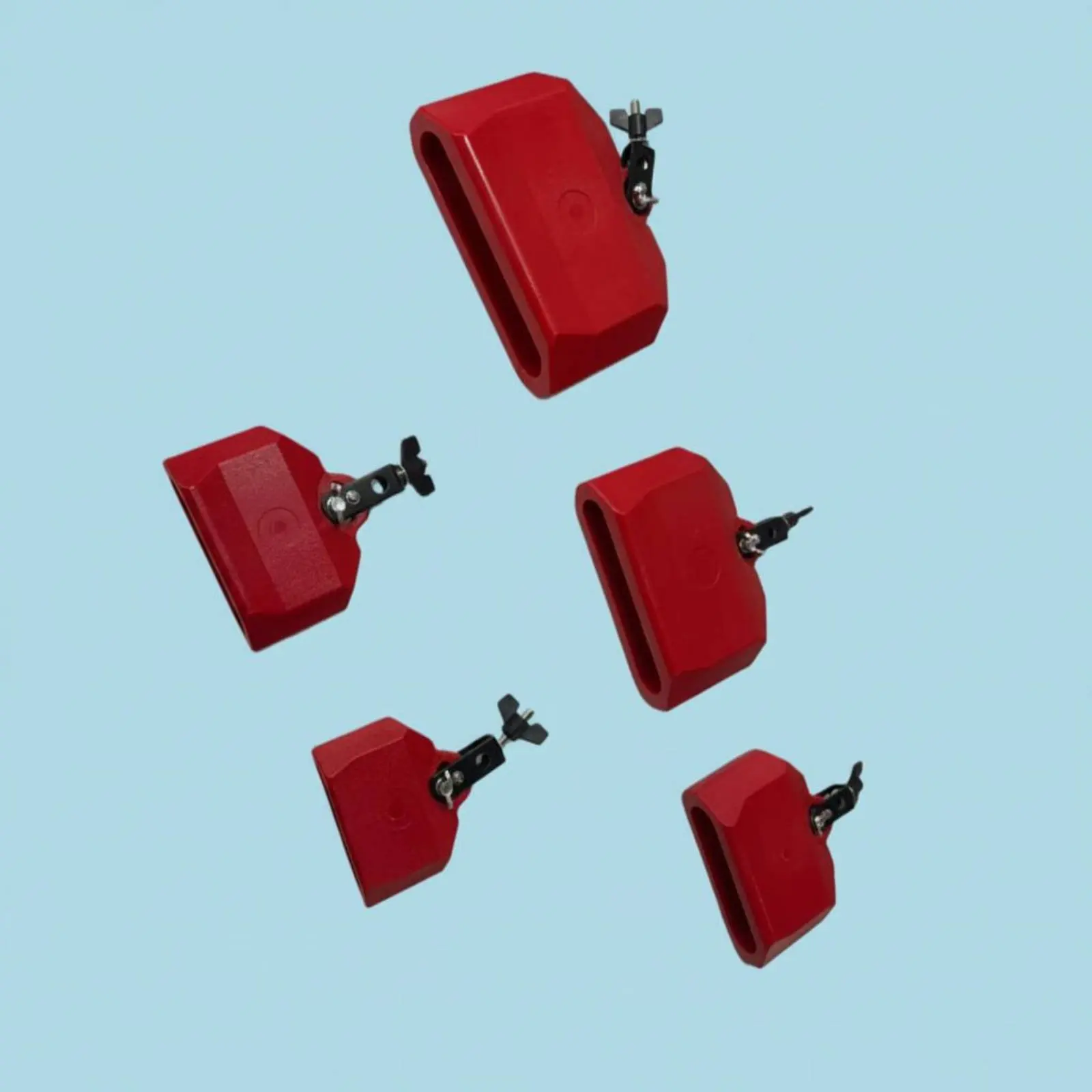 Mountable Percussion Block High and Low Tone Tones Mountable Temple Block Plastic Cowbell Substitute Sturdy Mounting Bracket