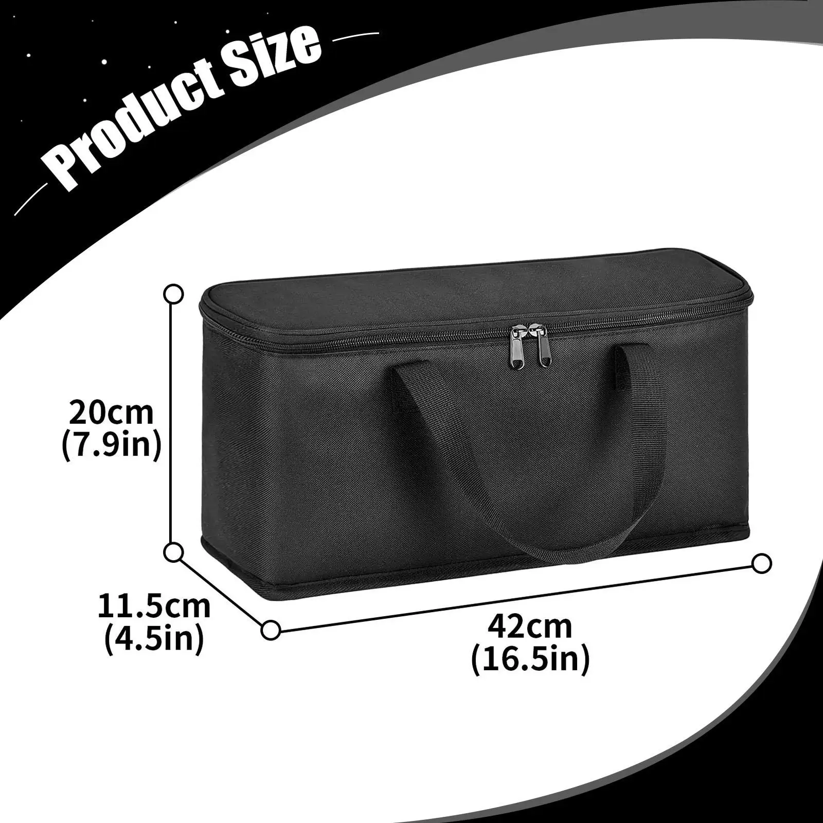 Waterproof Toaster Carrying Bag Dustproof Zipper Travel Storage Case with Handle for 2 Slice Slim Toaster