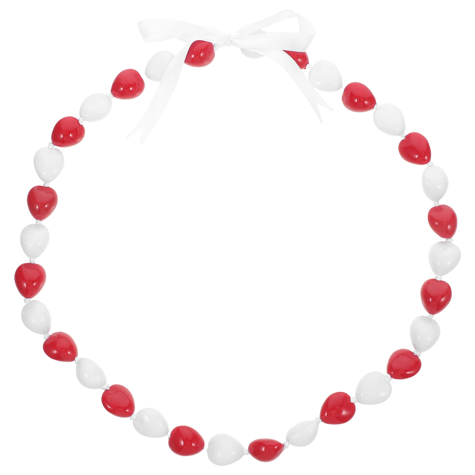 

Acrylic Bead Necklace Chunky with Ribbon Bow Garland Aldult Graduation Jewelry Necklaces Theme Celebration Miss