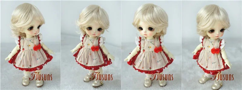Doll Wigs JD075 1/6 1/8 1/4 1/3 Short Boyish Cupid Curls Synthetic Mohair BJD Wigs 5-6' 6-7' 7-8' 8-9' OB11 YOSD Doll Hair