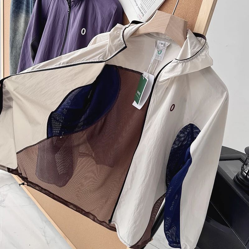 

ex Outdoor Mountain Series Sun Protection Clothing Breathable Me Patchwork Cool Feeling Hooded Jaet Summer Long Sve