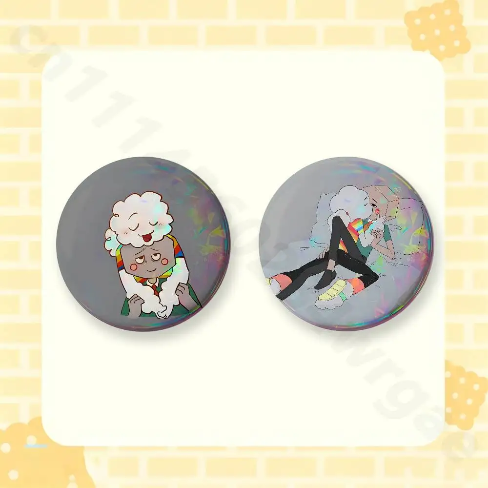 Larry x Mr small 2 Pieces Set Badge Set Fashion Brooches for Women Men Backpack Accessory Bag Badge