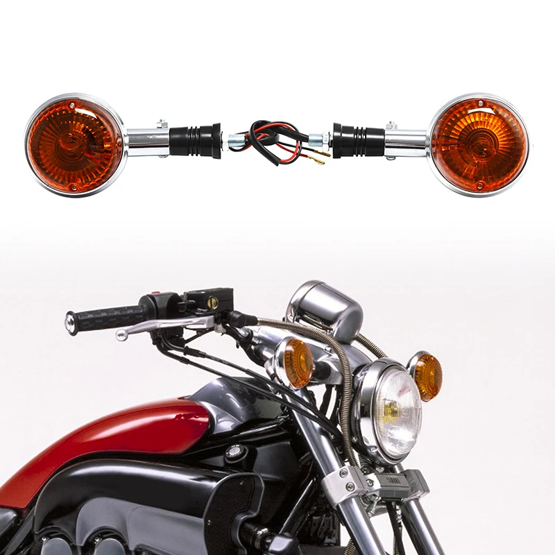 Motorcycle Turn Signal Indicator Blinker Amber Light For Yamaha V-MAX1200 V-star XVS400 XVS650 XVS1100 all year Virago XV1100