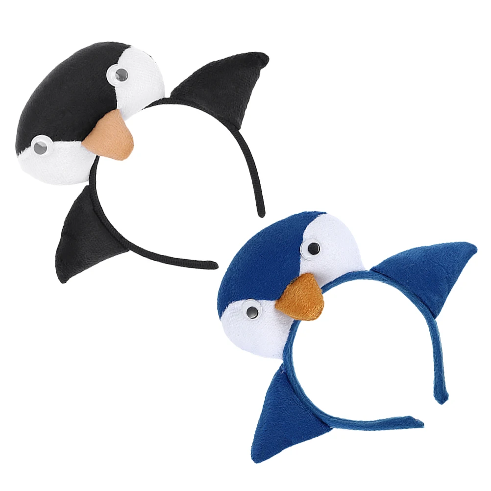 

2Pcs Penguin Headb Marine Animal Halloween Party Hair Accessories Toddler Costume Cosplay Women Sea Animal Headb