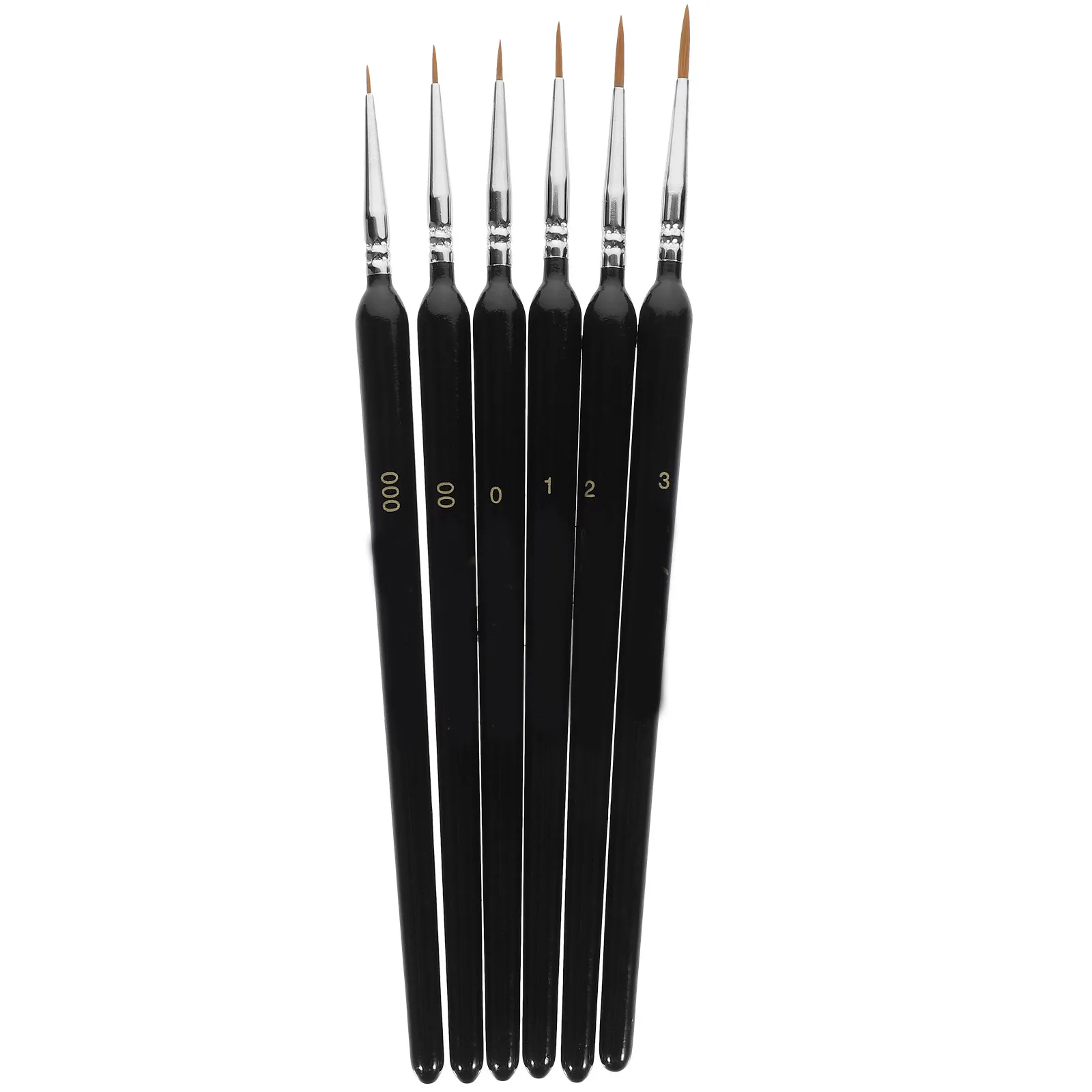 

6Pcs Chinese Calligraphy Brush Fine Soft Bristle Long Handle Painting Brush for Traditional Ink Art Fine Painting Brushes