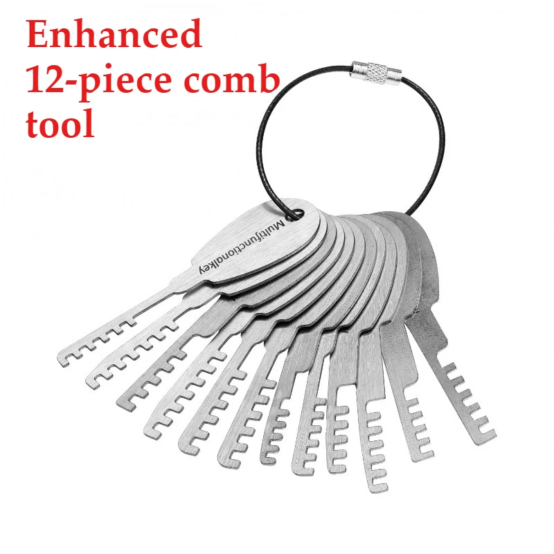 HUK  Tools Stainless Steel Comb Lock 12 Full Set Repair Tool lockpick serralheiro lock pick lockpick