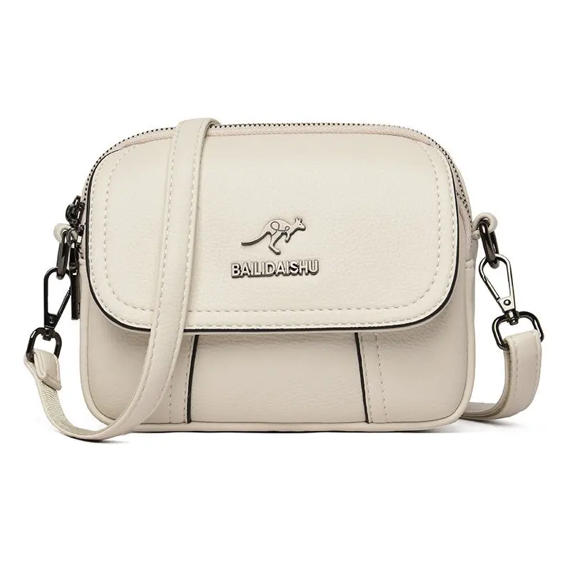 Bolsa de couro macio para mulheres, bolsas crossbody femininas, bolsas de ombro para meninas, Sac A Main, marca famosa, alta qualidade, tendência da moda