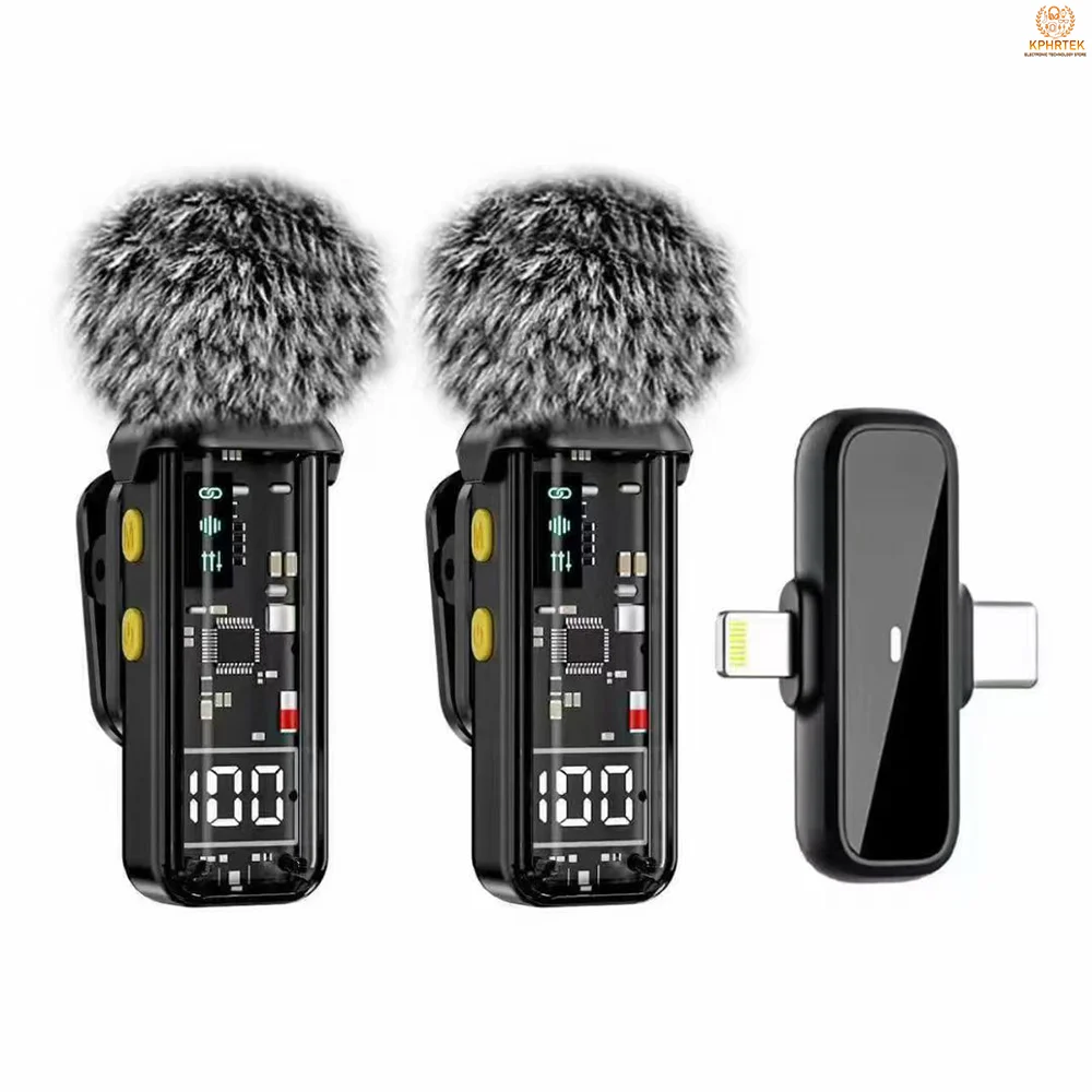 SE66 Magnetic Wireless Lavalier Microphone, Noise-Canceling Lapel Mic for Live Streaming, Video Recording, Plug & Play Dual-Inte
