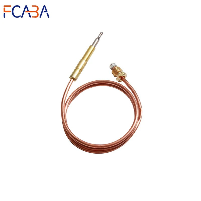 FCABA 1 adet 600mm vana parçaları Flameout koruma bakır tüp tipi termokupl M9 * 1 kazan vana gaz ocak termokupl ile