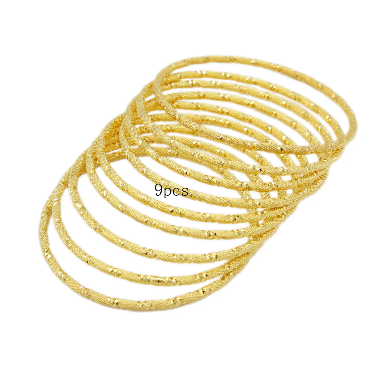 Adixyn Gold Plated Bangle for women men African Dubai Bracelet Wedding Luxury Hawaiian Jewelry