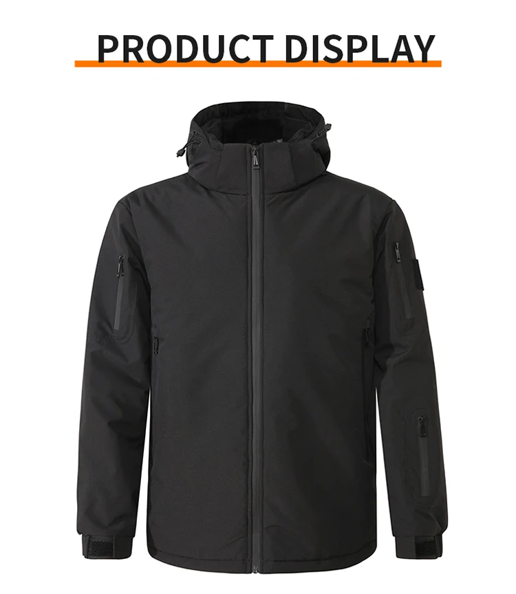 Unisex-Heizjacke, USB-aufladbar, 8 Heizzonen, elektrisch beheizter, warmer Kapuzenmantel, winddicht, wasserdicht, für den Winter, Outdoor, beheizt – Detail 13