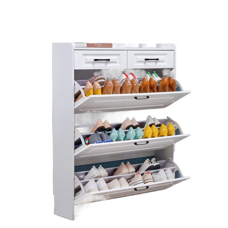 

Nordic ultra-thin tipping bucket shoe cabinet door home simple modern large-capacity storage entrance