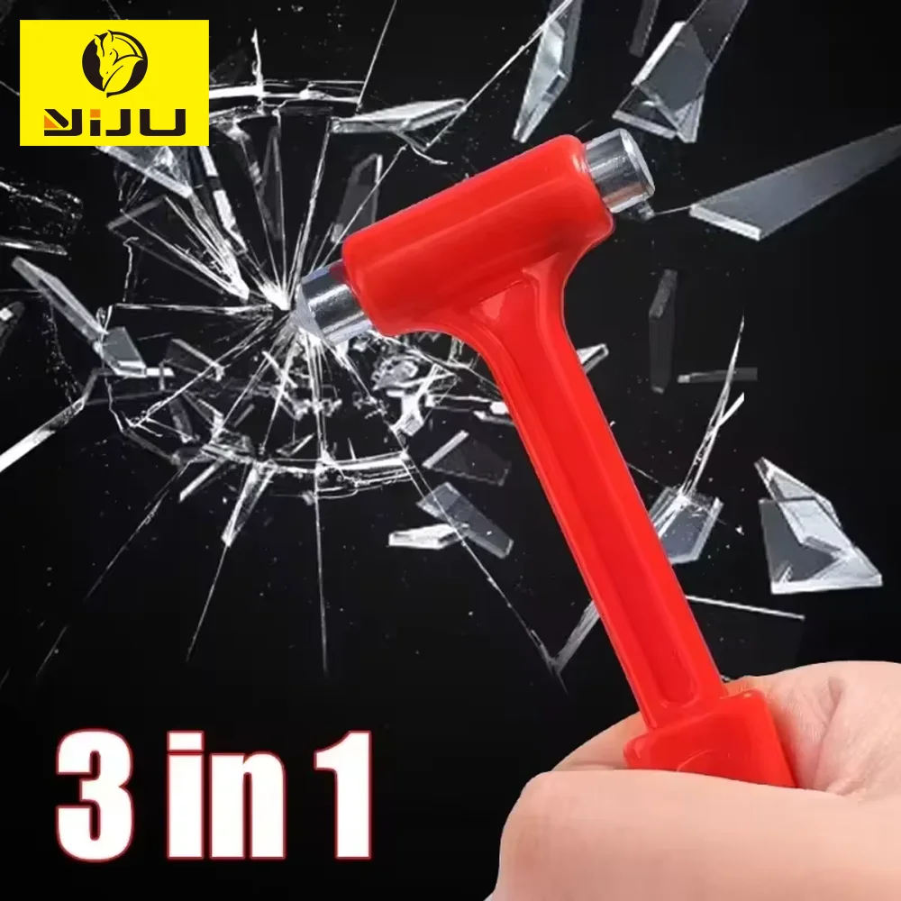 YIJU Multi-Functional Safety Hammer Window Breaker Car 3-IN-1 Solid Mini Safety Hammer Vehicle-Mounted Emergency Escape Tool