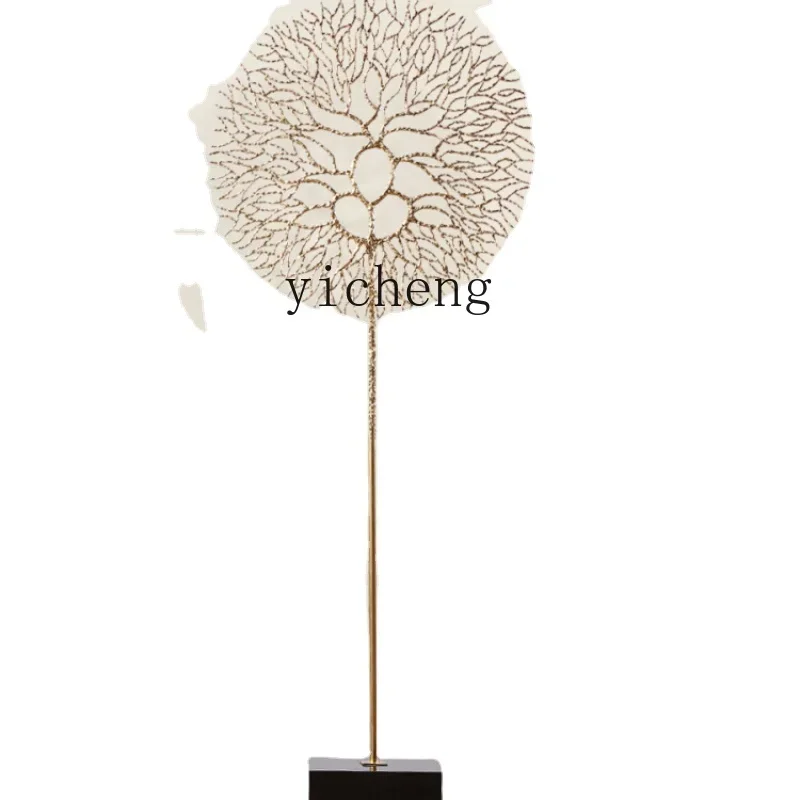 XL Metal Iron Art Coral Dandelion Decorations Floor Ornaments Light Luxury next to TV