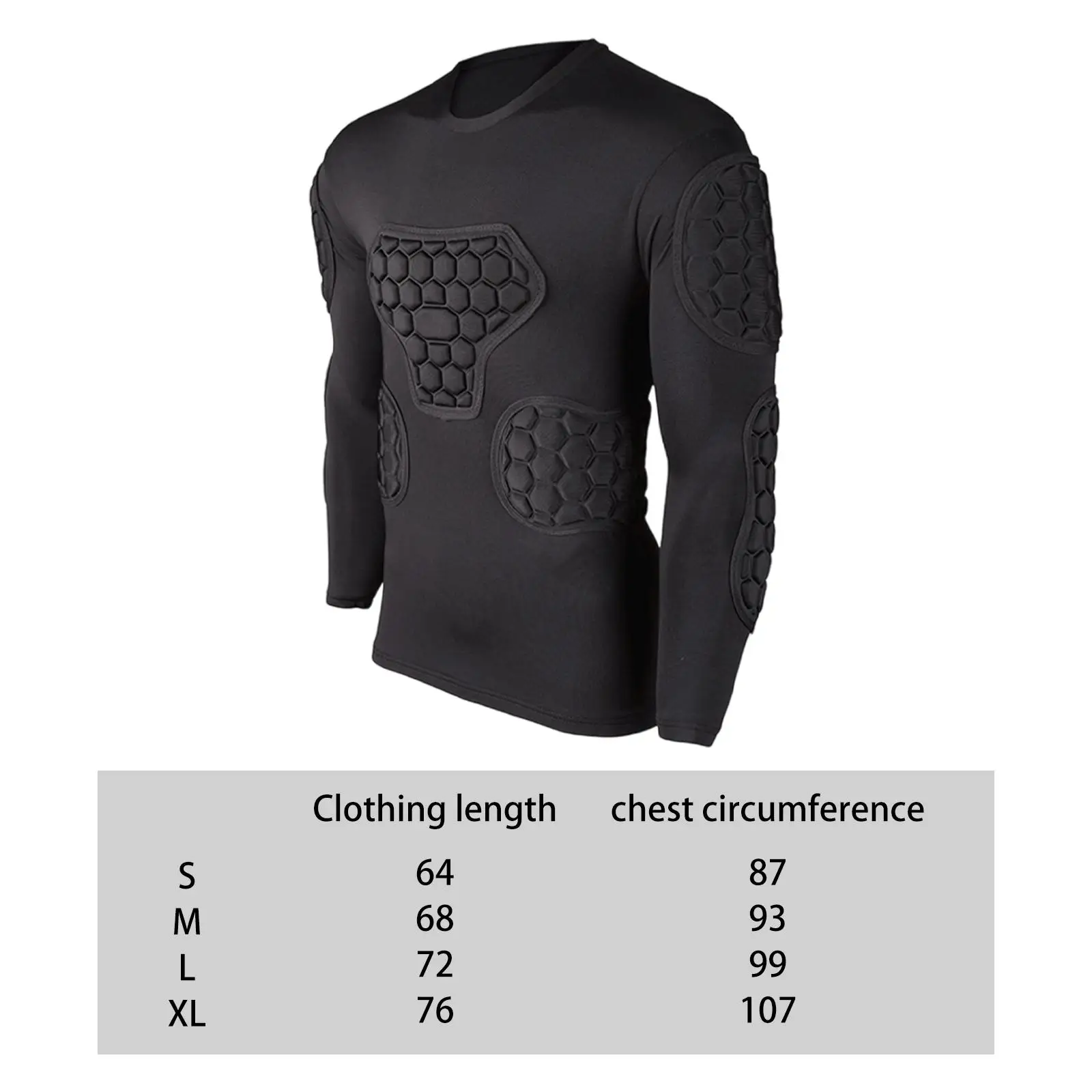 Camisa de armadura de portero acolchada de espuma EVA, traje de entrenamiento versátil, Protector de costilla