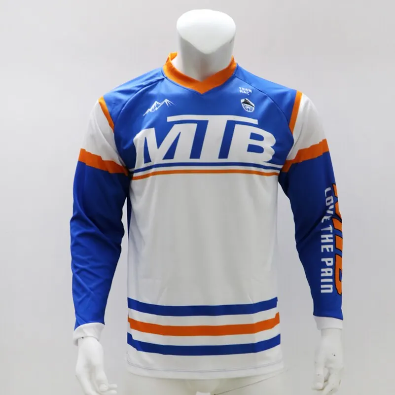 Explosion Cycling Jersey bicycle cool sports shirt T downhill jersey Motorcycle  Fitness breathable Long Sleeve 