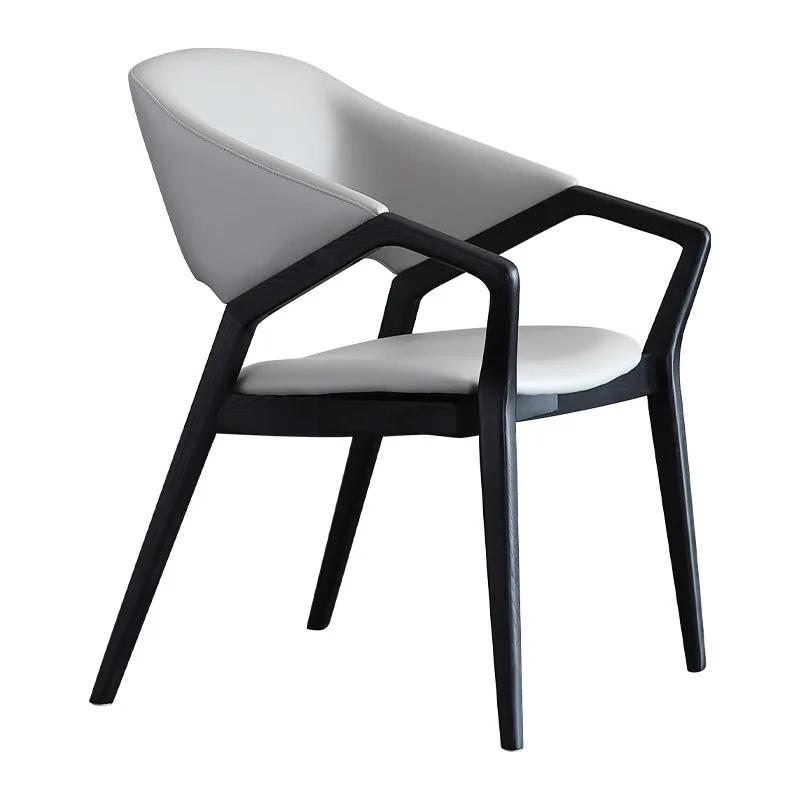 

Italian designer Nordic dining chair, Italian minimalist solid wood chair