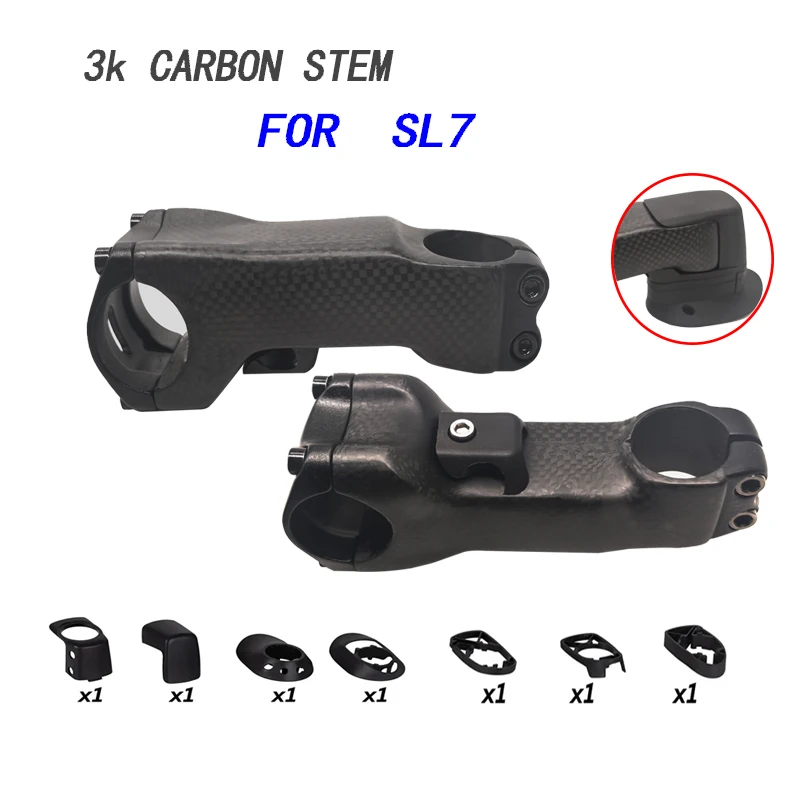 FOR SL7 no logo carbon stem Bicycle Stem Road Bike Ultralight  Bike parts for 31.8mm Handlebar 28.6 fork 6 Degree 70-130mm