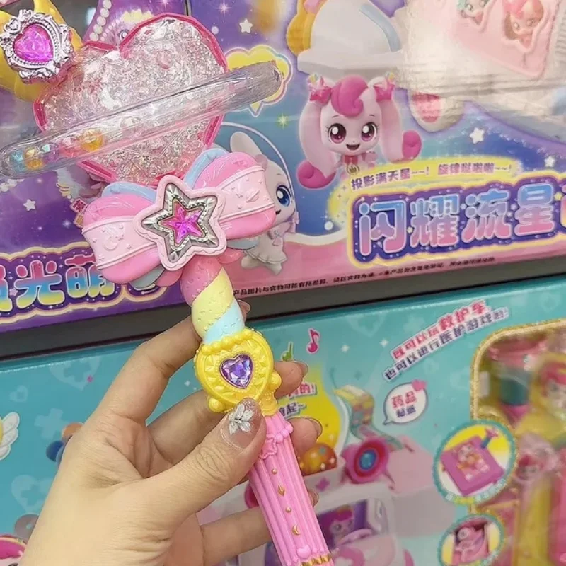 Authentique Baguette Magique Teenieping, Saison 6, Effet Météore Lumineux, Projection Sonore, Forme de Cœur, Style Anime, Cadeau Surprise Adorable