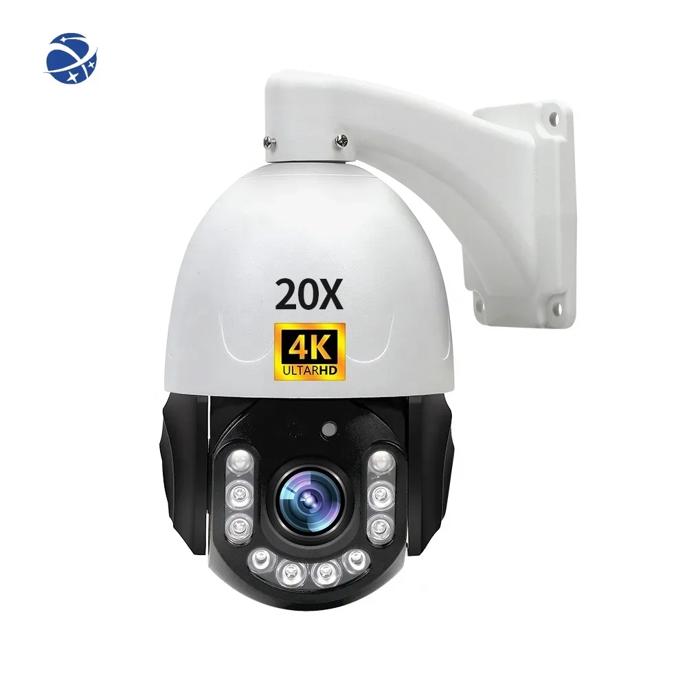 Best Selling HFWVISION 4K Ptz Camera 20X Zoom Outdoor 120m IR Night Vision Two Way Audio Outdoor Surveillance IP Security CCTV