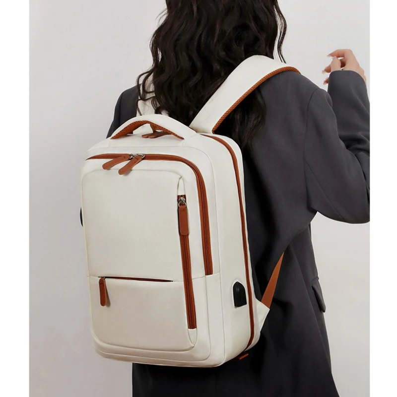 

Computer Bag Backpack Expandable Large Capacity Student School Bag USB Port Business Backpack
