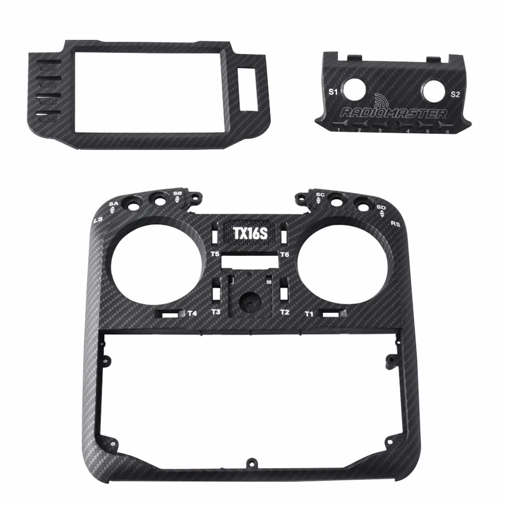 RadioMaster TX16S MKII V4.0 Transmitter Multi-color Cover Shell Spare Part Replacement Front Case - Carbon