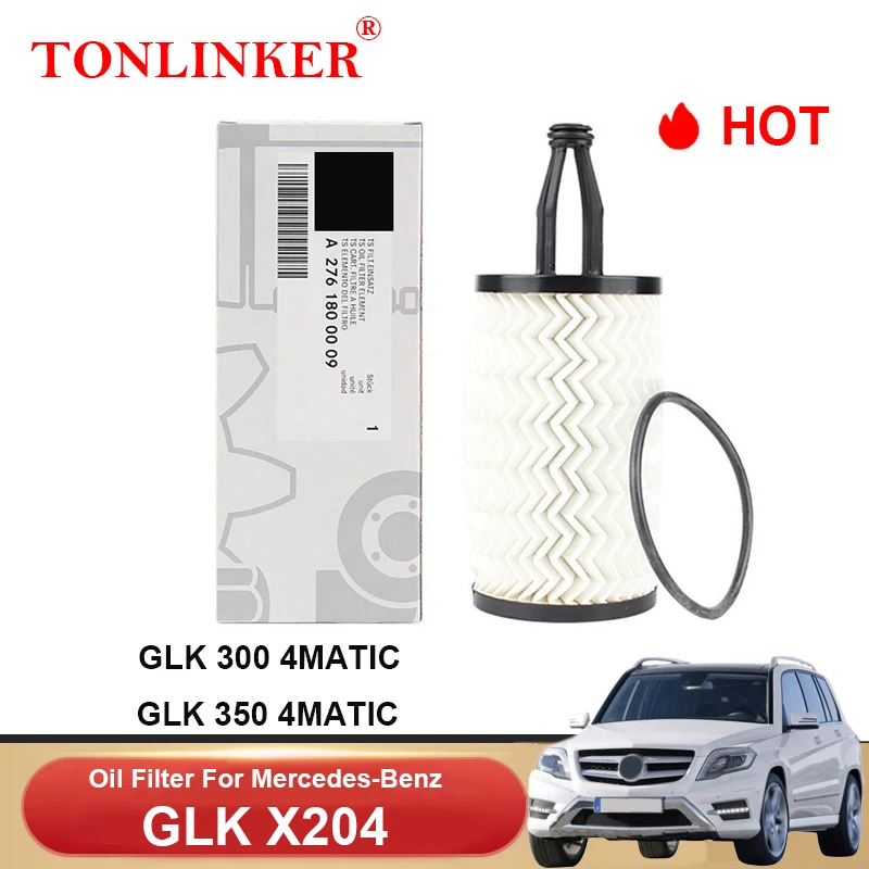 TONLINKER Oil Filter A2761800009 For Mercedes Benz GLK X204 2012 2013 2014 2015 GLK 300 350 4MATIC Engine M276 Car Accessories