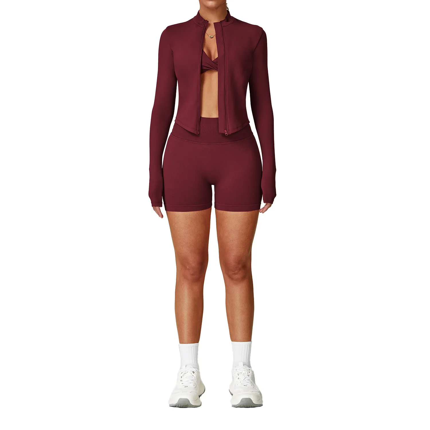 

Maxdutti Tight Back Yoga Suit, Quick Drying Fitness Suit, Outdoor Running Suit, Women's Fitness Suit New Two Piece Set Women's