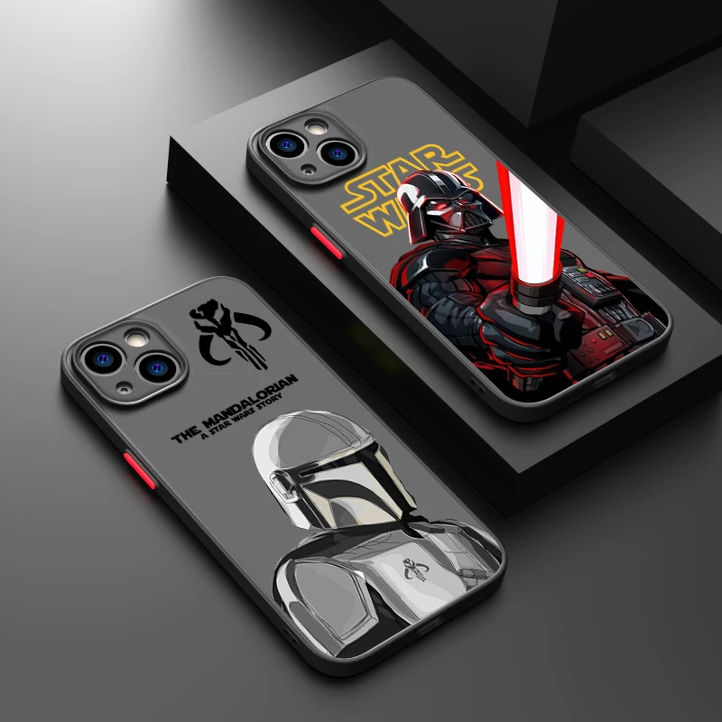 Disney Star Wars Jedi Phone Case For iPhone 15 14 13 12 11 Pro Max mini XS XR X 8 7 6 Plus SE Frosted Translucent Cover