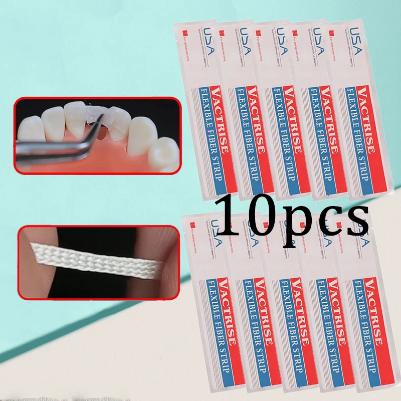 

10pcs Dental Repair Fiber Splint Strip, for Loose Tooth Stabilization & Orthodontic Retainer Bonding