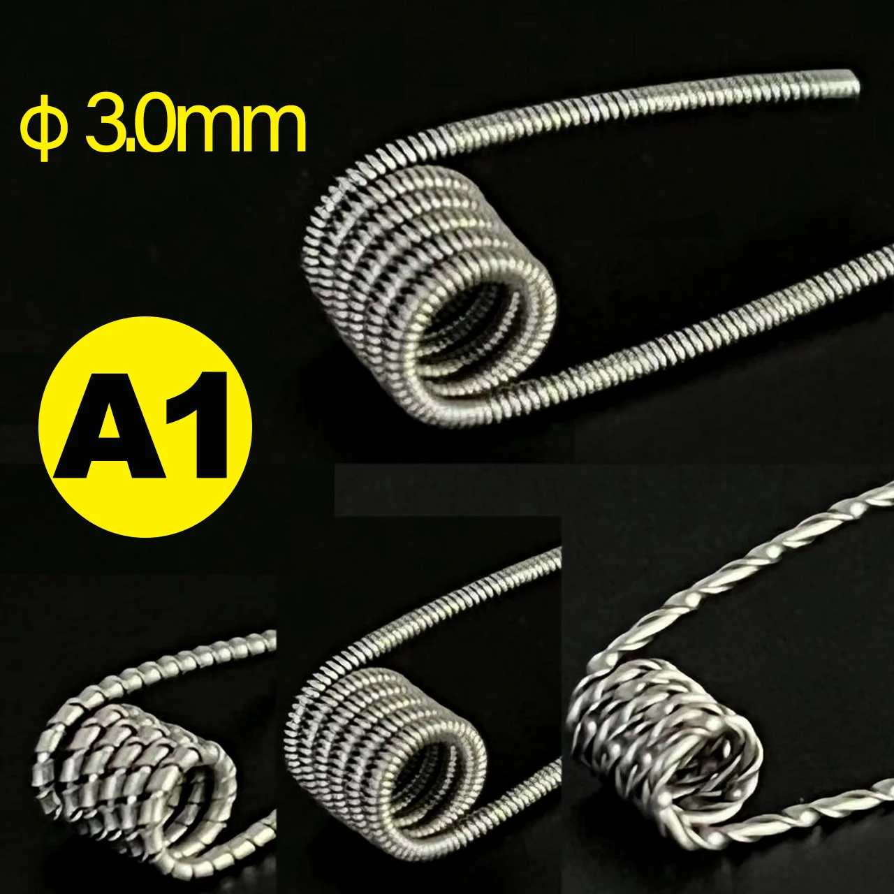 48PCS/Box 3.0mm Hand Tools Premade Coils Alien Fused Clapton Flat/Mix Twisted/Hive/Quad/Tiger with Screw Driver Tools Accessary