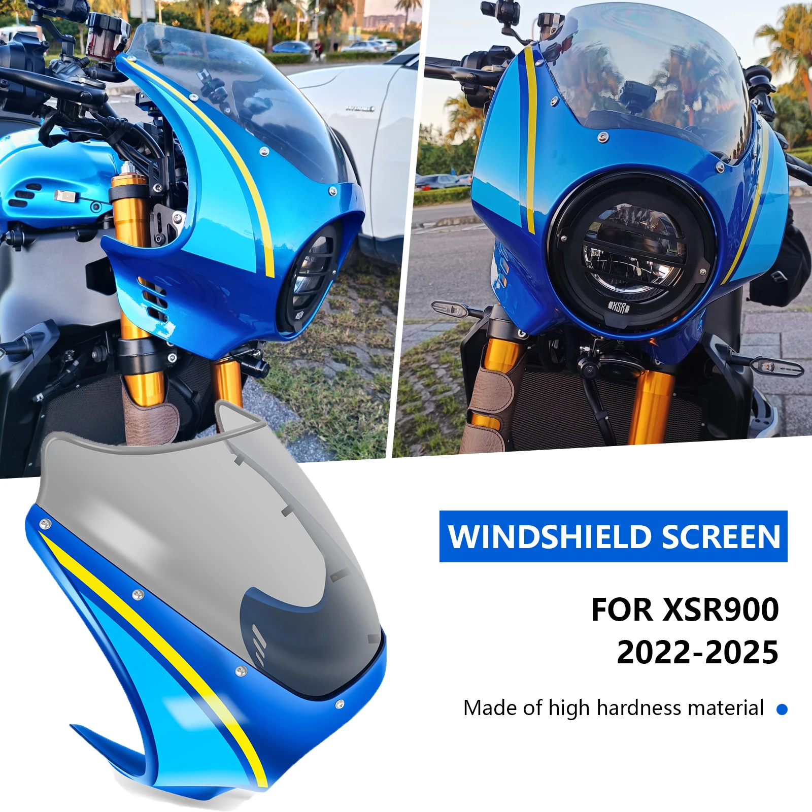 

New Motorcycle Accessories Windscreen Windshield Front Head Windshield Fairing For Yamaha XSR 900 2022 2023 2024-2025 XSR900