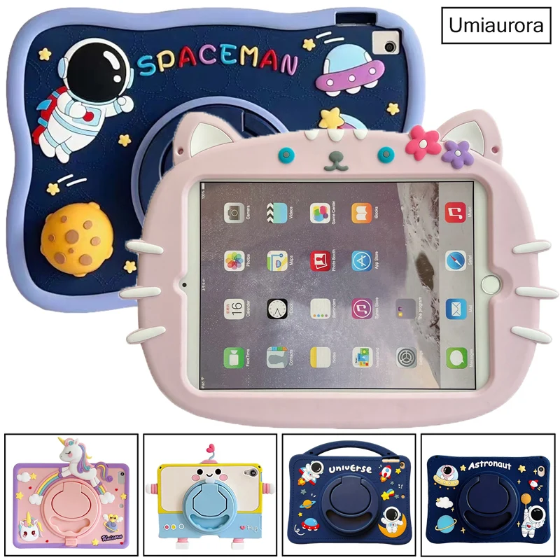 Tablet Case For Honor Pad X8a 11 inch 2024 X8 X9 11.5 Pad8 Pad9 12.1 HEY2-W09/W19 Kids Cartoon Unicorn Stand Silicon Cover Shell