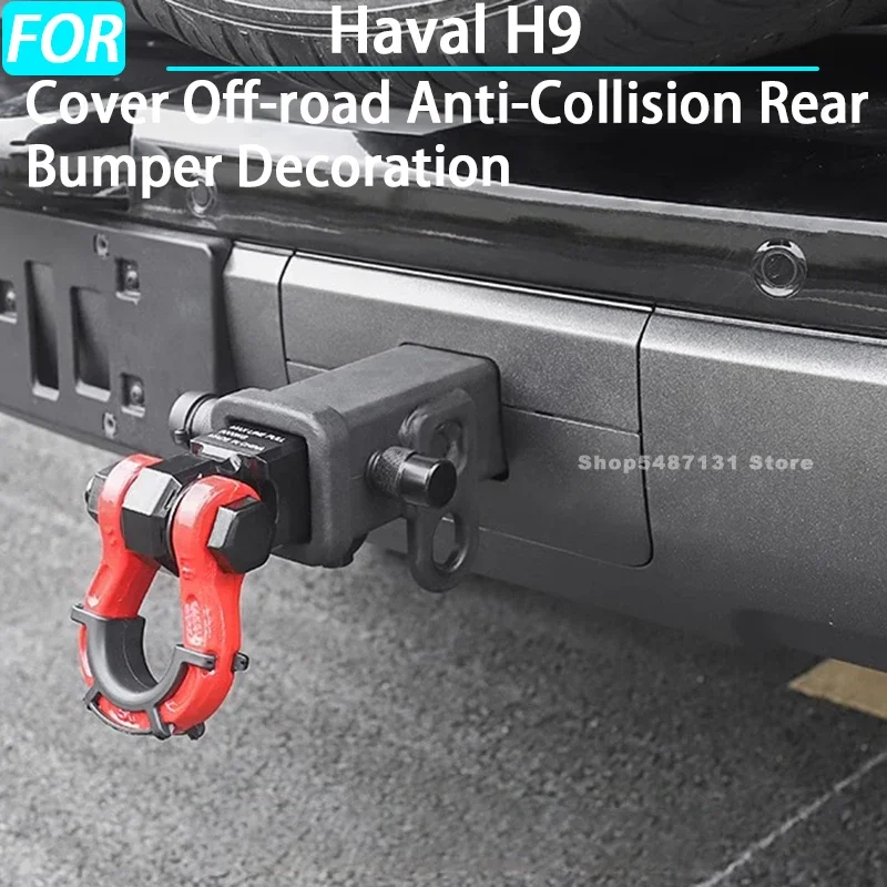 Trailer Hook Cover Off-road Anti-Collision Rear Bumper Decoration Trailer Ball Hook Cover for Haval H9 Exterior Accessories 2024