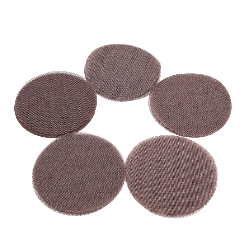 

5 Inch Mesh Sandpaper Assorted 320-1000 Grits 5 Pcs Abranet Hook and Loop for Polishing and Sanding Metal Wood Car Body