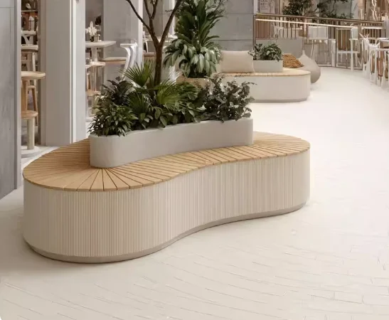 

Изготовленная на заказ сидушка-кашпо из нержавеющей стали для цветов, уличная кашпо-скамья для парков и торговых центров, кованая железная цветочница