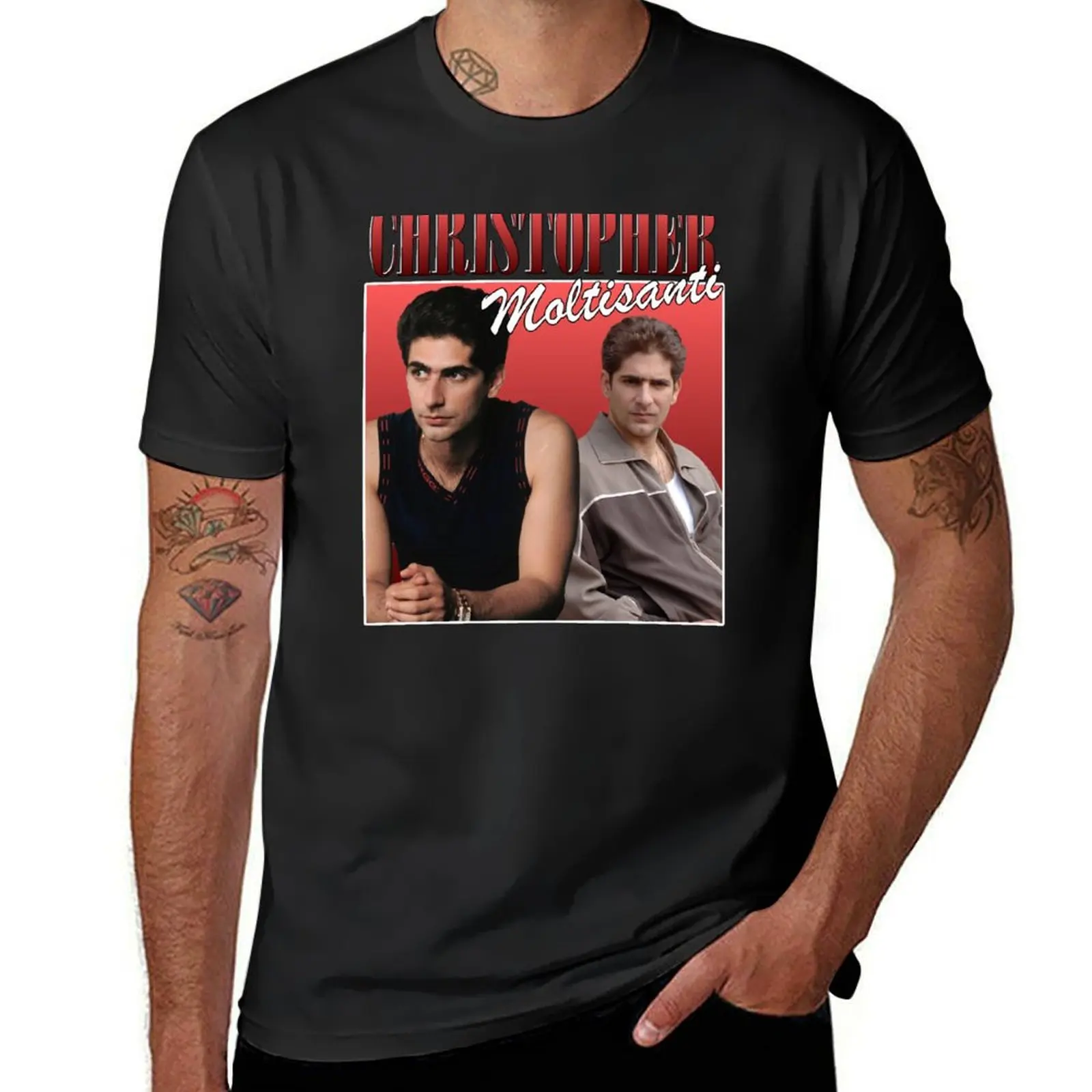 Christopher Moltisanti Retro Design Sopranos T-Shirt kawaii clothes mens graphic t-shirts