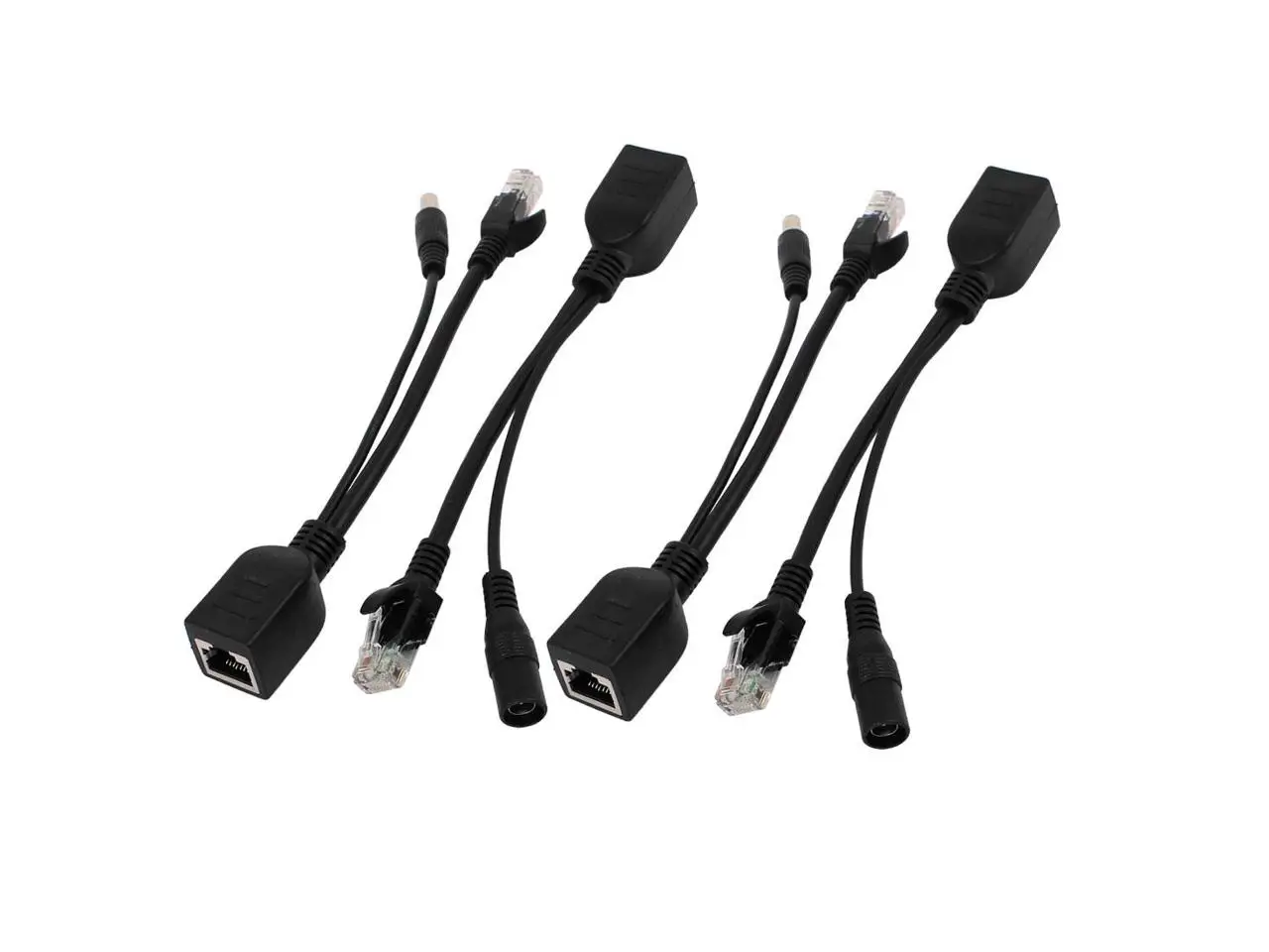 5PCS Passive PoE Splitter + PoE Injector 10/100Mbps Power Over Ethernet Kit For AP IP Cam