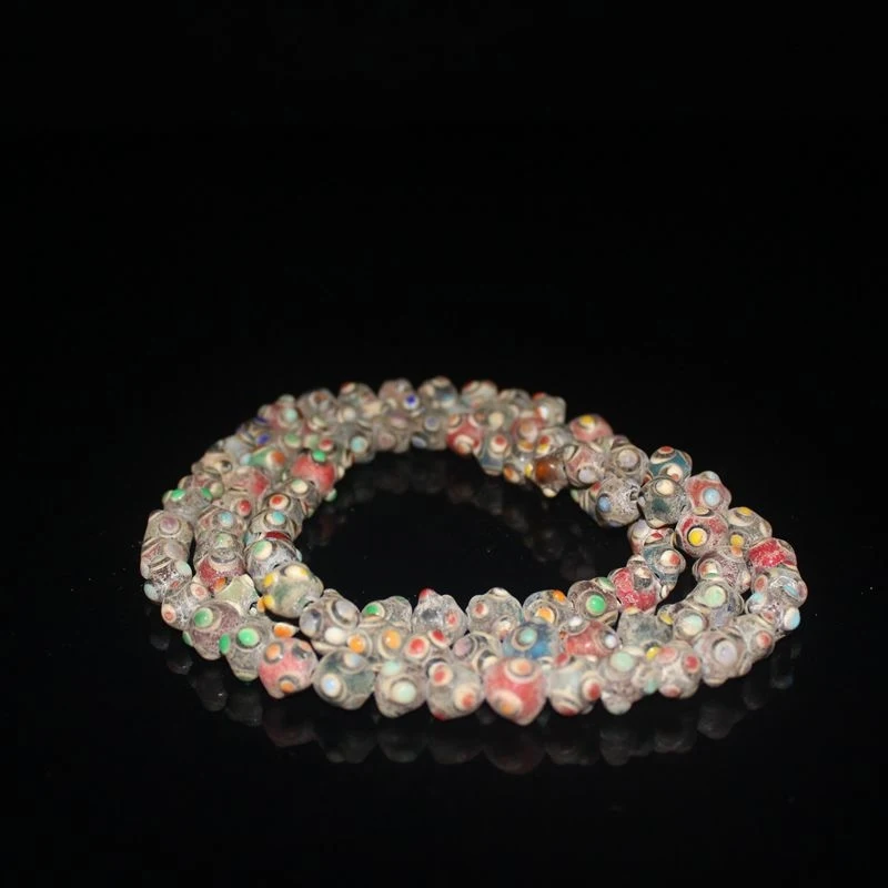 

Han Dynasty Dragonfly Eye Round Bead String, Buddhist , Ancient , Old Glazed Beads