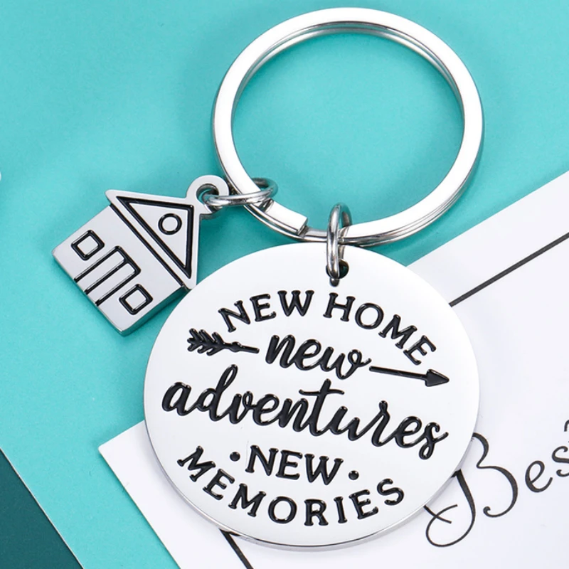 Cute Key Chain New Home Gift Key Ring Housewarming Gifts First Home Keyring Best Neighbor Gifts New Home New Adventures Presents