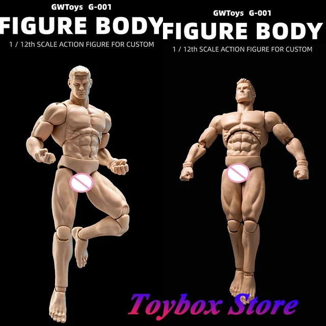 GWToys G001 1/12 Scale Movable Man Body Strong Painting White Model Muscle  Model Body For 6