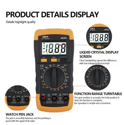 A830L LCD Digital Multimeter AC DC Voltage Diode Freguency Multitester Current Tester Digital Display Multimeter with Buzzer